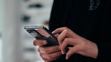 Person using a mobile phone